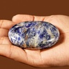 image:imageBlue Sodalite Palm Stone Natural Healing Crystal Worry Stones for Chakra Balancing Positive Energy Meditation Reiki Healing Yoga Accessories Spiritual Gifts for Women and Mens