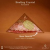 image:imageChakra Healing Crystal Pyramid Unique Birthday Gifts for Womens Mom Love One Black Tourmaline Orgonite Orgone Pyramid for Meditation Balance Positive Energy Success Office Desk DecorRose Quartz Orgone Pyramid