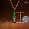 image:imageCrystal Necklace Birthday Gifts for Women Mom Natural Amazonite Healing Crystal Pendant Necklaces for Chakra Balance Good Luck Positivity Meditation Tree of Life Crystal JewelryRose Black Green