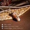 image:imageCrystal Necklace Birthday Gifts for Women Mom Natural Amazonite Healing Crystal Pendant Necklaces for Chakra Balance Good Luck Positivity Meditation Tree of Life Crystal JewelrySunstone Hexagonal