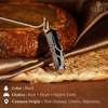 image:imageCrystal Necklace Birthday Gifts for Women Mom Natural Amazonite Healing Crystal Pendant Necklaces for Chakra Balance Good Luck Positivity Meditation Tree of Life Crystal JewelryRose Black Green