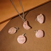image:imageCrystal Necklace Birthday Gifts for Women Mom Natural Amazonite Healing Crystal Pendant Necklaces for Chakra Balance Good Luck Positivity Meditation Tree of Life Crystal JewelryRose Quartz Set of 5