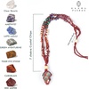 image:imageHandcrafted Real Crystal Necklace for Men Stone Necklace for Women 7 Chakra Necklace Crystal with Braided Rope Spritual Rope Necklace with Crystal Pendant by Karma Pledge Tree Agate