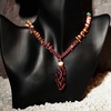 image:imageHandcrafted Real Crystal Necklace for Men Stone Necklace for Women 7 Chakra Necklace Crystal with Braided Rope Spritual Rope Necklace with Crystal Pendant by Karma Pledge Black Obsidian