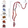 image:imageHandcrafted Real Crystal Necklace for Men Stone Necklace for Women 7 Chakra Necklace Crystal with Braided Rope Spritual Rope Necklace with Crystal Pendant by Karma Pledge Amethyst