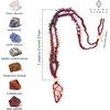 image:imageHandcrafted Real Crystal Necklace for Men Stone Necklace for Women 7 Chakra Necklace Crystal with Braided Rope Spritual Rope Necklace with Crystal Pendant by Karma Pledge Yellow Aventurine