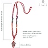 image:imageHandcrafted Real Crystal Necklace for Men Stone Necklace for Women 7 Chakra Necklace Crystal with Braided Rope Spritual Rope Necklace with Crystal Pendant by Karma Pledge Tree Agate