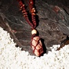 image:imageHandcrafted Real Crystal Necklace for Men Stone Necklace for Women 7 Chakra Necklace Crystal with Braided Rope Spritual Rope Necklace with Crystal Pendant by Karma Pledge Unakite