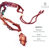 image:imageHandcrafted Real Crystal Necklace for Men Stone Necklace for Women 7 Chakra Necklace Crystal with Braided Rope Spritual Rope Necklace with Crystal Pendant by Karma Pledge Red Jasper