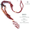 image:imageHandcrafted Real Crystal Necklace for Men Stone Necklace for Women 7 Chakra Necklace Crystal with Braided Rope Spritual Rope Necklace with Crystal Pendant by Karma Pledge Clear Quartz Necklace