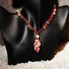 image:imageHandcrafted Real Crystal Necklace for Men Stone Necklace for Women 7 Chakra Necklace Crystal with Braided Rope Spritual Rope Necklace with Crystal Pendant by Karma Pledge Unakite
