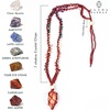 image:imageHandcrafted Real Crystal Necklace for Men Stone Necklace for Women 7 Chakra Necklace Crystal with Braided Rope Spritual Rope Necklace with Crystal Pendant by Karma Pledge Red Jasper