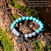 image:imageKARMAPLEDGE Healing Crystal Bracelets for Men amp Women Spiritual Positive Energy amp Balance Handmade 6mm Crystal Beads Bracelets102 Turquoise with Angelite  Charm