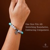 image:imageKARMAPLEDGE Healing Crystal Bracelets for Men amp Women Spiritual Positive Energy amp Balance Handmade 6mm Crystal Beads Bracelets102 Turquoise with Angelite  Charm