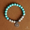 image:imageKARMAPLEDGE Healing Crystal Bracelets for Men amp Women Spiritual Positive Energy amp Balance Handmade 6mm Crystal Beads Bracelets102 Turquoise with Angelite  Charm