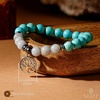 image:imageKARMAPLEDGE Healing Crystal Bracelets for Men amp Women Spiritual Positive Energy amp Balance Handmade 6mm Crystal Beads Bracelets102 Turquoise with Angelite  Charm
