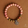 image:imageKARMAPLEDGE Healing Crystal Bracelets for Men amp Women Spiritual Positive Energy amp Balance Handmade 6mm Crystal Beads Bracelets103 Rhodocite with Unakite  Charm