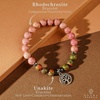 image:imageKARMAPLEDGE Healing Crystal Bracelets for Men amp Women Spiritual Positive Energy amp Balance Handmade 6mm Crystal Beads Bracelets103 Rhodocite with Unakite  Charm