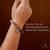 image:imageKARMAPLEDGE Healing Crystal Bracelets for Men amp Women Spiritual Positive Energy amp Balance Handmade 6mm Crystal Beads Bracelets103 Rhodocite with Unakite  Charm