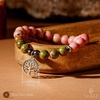image:imageKARMAPLEDGE Healing Crystal Bracelets for Men amp Women Spiritual Positive Energy amp Balance Handmade 6mm Crystal Beads Bracelets103 Rhodocite with Unakite  Charm