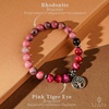 image:imageKARMAPLEDGE Healing Crystal Bracelets for Men amp Women Spiritual Positive Energy amp Balance Handmade 6mm Crystal Beads Bracelets107 Pink Tourmaline  Charm
