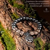image:imageKARMAPLEDGE Healing Crystal Bracelets for Men amp Women Spiritual Positive Energy amp Balance Handmade 6mm Crystal Beads Bracelets108 Hematite with Smokey Quartz  Charm