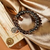 image:imageKARMAPLEDGE Healing Crystal Bracelets for Men amp Women Spiritual Positive Energy amp Balance Handmade 6mm Crystal Beads Bracelets108 Hematite with Smokey Quartz  Charm