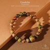 image:imageKARMAPLEDGE Healing Crystal Bracelets for Womens and Mens Spiritual Positive Energy amp Balance Handmade Natural Crystal Beads Bracelets106 Unakite One Stone
