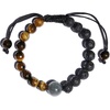image:imageKARMAPLEDGE Healing Crystal Bracelets for Womens and Mens Spiritual Positive Energy amp Balance Handmade Natural Crystal Beads Bracelets120 Lava Rock  Tiger Eye