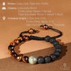 image:imageKARMAPLEDGE Healing Crystal Bracelets for Womens and Mens Spiritual Positive Energy amp Balance Handmade Natural Crystal Beads Bracelets120 Lava Rock  Tiger Eye