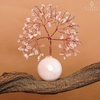 image:imageRose Quartz Crystal Tree of Life Birthday Gifts for Women Girls Friends Handmade Chakra Healing Crystals Tree for Home Office Decor Positivity Good Luck Money Unique Gifts for Her Mom SisterBall Base Rose Quartz Crystal Tree