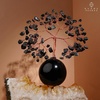 image:imageRose Quartz Crystal Tree of Life Birthday Gifts for Women Girls Friends Handmade Chakra Healing Crystals Tree for Home Office Decor Positivity Good Luck Money Unique Gifts for Her Mom SisterBall Base Black Obsidian Crystal Tree
