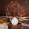 image:imageRose Quartz Crystal Tree of Life Birthday Gifts for Women Girls Friends Handmade Chakra Healing Crystals Tree for Home Office Decor Positivity Good Luck Money Unique Gifts for Her Mom SisterBall Base Clear Quartz Crystal Tree