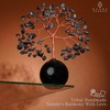 image:imageRose Quartz Crystal Tree of Life Birthday Gifts for Women Girls Friends Handmade Chakra Healing Crystals Tree for Home Office Decor Positivity Good Luck Money Unique Gifts for Her Mom SisterBall Base Black Obsidian Crystal Tree