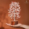 image:imageRose Quartz Crystal Tree of Life Birthday Gifts for Women Girls Friends Handmade Chakra Healing Crystals Tree for Home Office Decor Positivity Good Luck Money Unique Gifts for Her Mom SisterWooden Basedual Beads Rose  Carnelian Tree