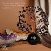 image:imageRose Quartz Crystal Tree of Life Birthday Gifts for Women Girls Friends Handmade Chakra Healing Crystals Tree for Home Office Decor Positivity Good Luck Money Unique Gifts for Her Mom SisterBall Base Black Obsidian Crystal Tree