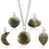 image:imageCrystal Necklace Birthday Gifts for Women Mom Natural Amazonite Healing Crystal Pendant Necklaces for Chakra Balance Good Luck Positivity Meditation Tree of Life Crystal JewelryLabradorite Set of 5