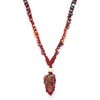 image:imageHandcrafted Real Crystal Necklace for Men Stone Necklace for Women 7 Chakra Necklace Crystal with Braided Rope Spritual Rope Necklace with Crystal Pendant by Karma Pledge Tiger Eye