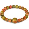 image:imageKARMAPLEDGE Healing Crystal Bracelets for Womens and Mens Spiritual Positive Energy amp Balance Handmade Natural Crystal Beads Bracelets106 Unakite One Stone