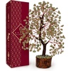 Wooden Base Green Aventurine Crystal Tree