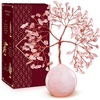 Ball Base Rose Quartz Crystal Tree