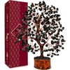 Wooden Base Black Obsidian Crystal Tree