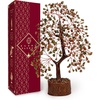 Wooden Base Unakite Crystal Tree