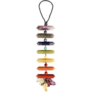 image:imageCrystal Hanging Decoration 7 Chakra Tumbled Stone Crystal Tree of Life for Car Mirror Wall Hanging Ornaments Handmade Home Decoration Mediation Accessories Positive Gifts for Women7 Chakra Crystal