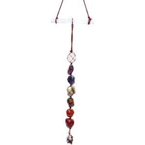 image:imageCrystal Hanging Decoration 7 Chakra Tumbled Stone Crystal Tree of Life for Car Mirror Wall Hanging Ornaments Handmade Home Decoration Mediation Accessories Positive Gifts for Women7 Chakra Selenite Plate