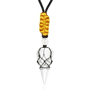 image:imageCrystal Necklace Birthday Gifts for Women Mom Natural Amazonite Healing Crystal Pendant Necklaces for Chakra Balance Good Luck Positivity Meditation Tree of Life Crystal JewelryClear Quartz Pendulum