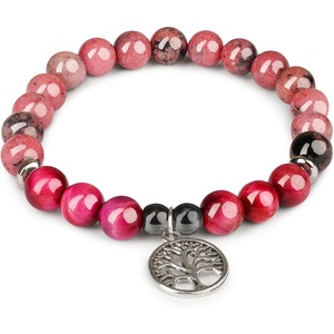 image:imageKARMAPLEDGE Healing Crystal Bracelets for Men amp Women Spiritual Positive Energy amp Balance Handmade 6mm Crystal Beads Bracelets107 Pink Tourmaline  Charm