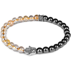image:imageKARMAPLEDGE Healing Crystal Bracelets for Men amp Women Spiritual Positive Energy amp Balance Handmade 6mm Crystal Beads Bracelets200 Citrine  Hematite