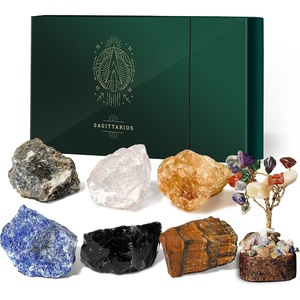 image:imageKARMAPLEDGE Sagittarius Zodiac Sign Healing Stone Set with 7 Chakra Tree of Life  Horoscope Birthstone Crystal Box Set  Astrology Crystal Healing Horoscope Birthday Gift SetSagittarius