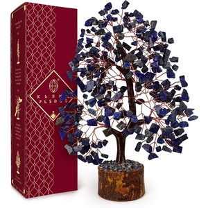 image:imageRose Quartz Crystal Tree of Life Birthday Gifts for Women Girls Friends Handmade Chakra Healing Crystals Tree for Home Office Decor Positivity Good Luck Money Unique Gifts for Her Mom SisterWooden Base Lapis Lazuli Crystal Tree